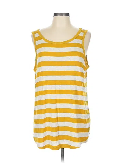 Pre-owned Cabi Sleeveless Top Yellow Scoop Neck Tops