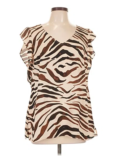 Pre-owned Cabi Sleeveless T-shirt In Brown