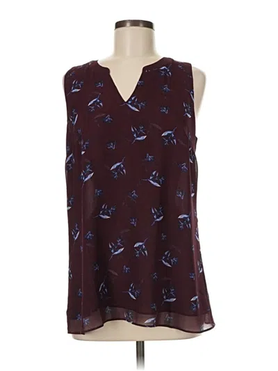 Pre-owned Cabi Sleeveless T-shirt In Burgundy