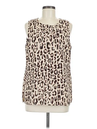 Pre-owned Cabi Sleeveless T-shirt In Ivory
