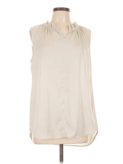 Pre-owned Cabi Sleeveless T-shirt In Ivory