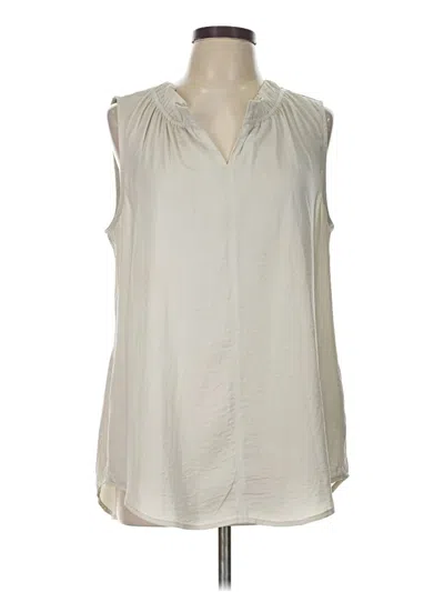 Pre-owned Cabi Sleeveless T-shirt In Ivory
