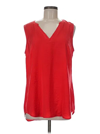 Pre-owned Cabi Sleeveless T-shirt In Red