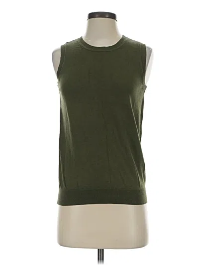 Pre-owned Cabi Sweater Vest In Green