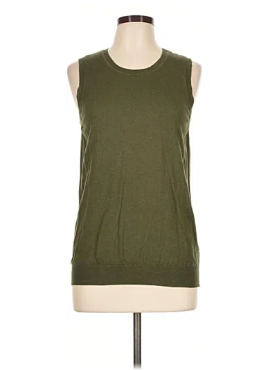 Pre-owned Cabi Sweater Vest In Green