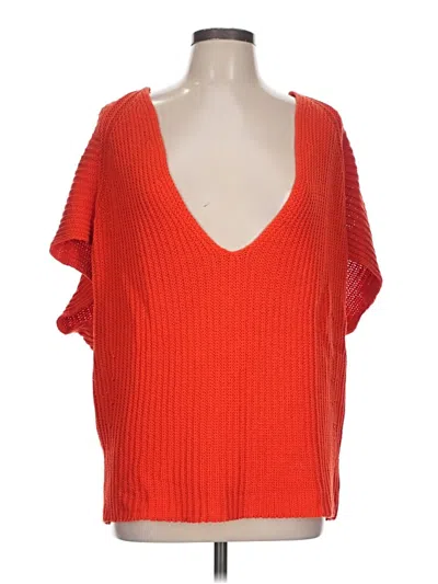 Pre-owned Cabi Sweater Vest In Orange