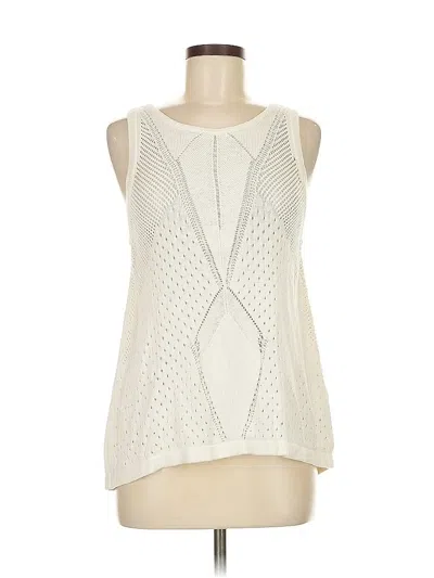 Pre-owned Cabi Sweater Vest In White