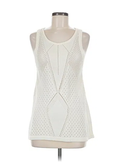 Pre-owned Cabi Sweater Vest In White