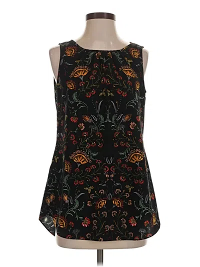 Pre-owned Cabi Tank Top Black Paisley Pattern High Neck Tops
