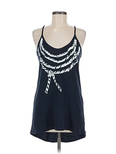 Pre-owned Cabi Tank Top Blue Halter Neckline Tops