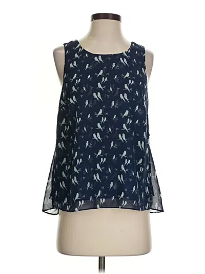 Pre-owned Cabi Tank Top Blue Halter Neckline Tops