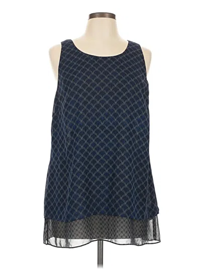 Pre-owned Cabi Tank Top Blue Halter Neckline Tops