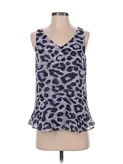 Pre-owned Cabi Tank Top Blue Plunge Neckline Tops