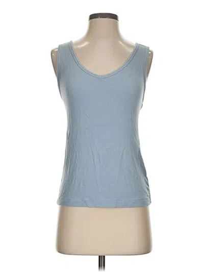 Pre-owned Cabi Tank Top Blue Plunge Neckline Tops