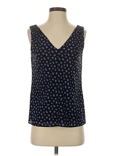 Pre-owned Cabi Tank Top Blue Plunge Neckline Tops