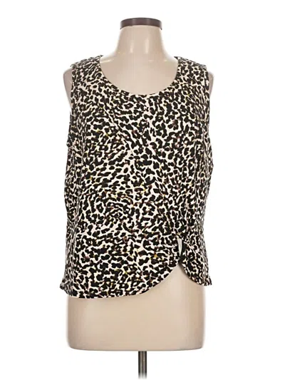 Pre-owned Cabi Tank Top Brown Plunge Neckline Tops