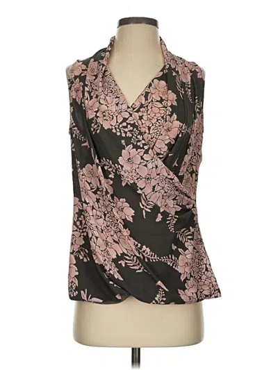 Pre-owned Cabi Tank Top Brown Plunge Neckline Tops