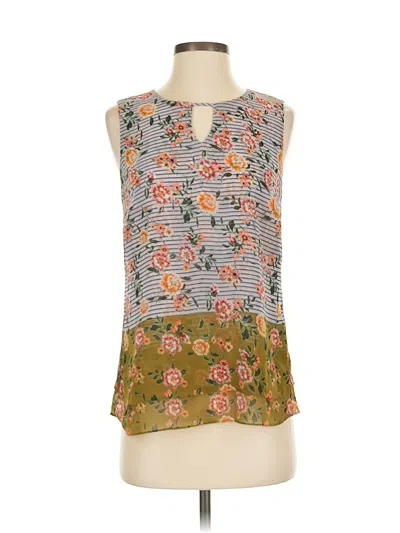 Pre-owned Cabi Tank Top Brown Strapless Neckline Tops