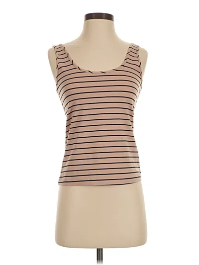 Pre-owned Cabi Tank Top Brown Strapless Neckline Tops