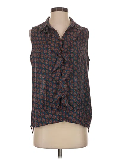 Pre-owned Cabi Tank Top Brown Tie Neck Tops