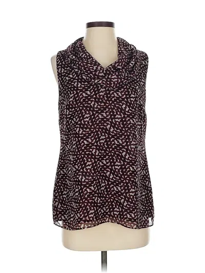 Pre-owned Cabi Tank Top Burgundy Cowl Neck Tops