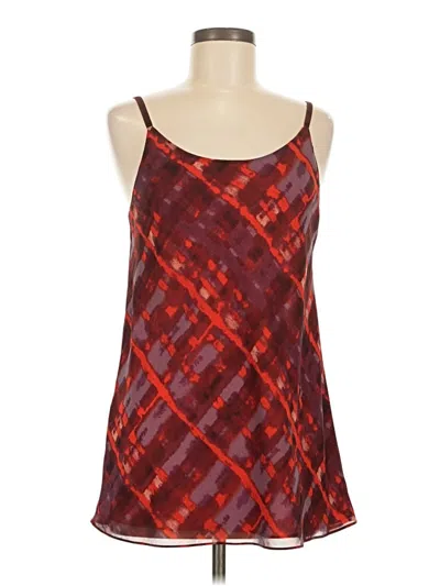 Pre-owned Cabi Tank Top Burgundy Square Neckline Tops