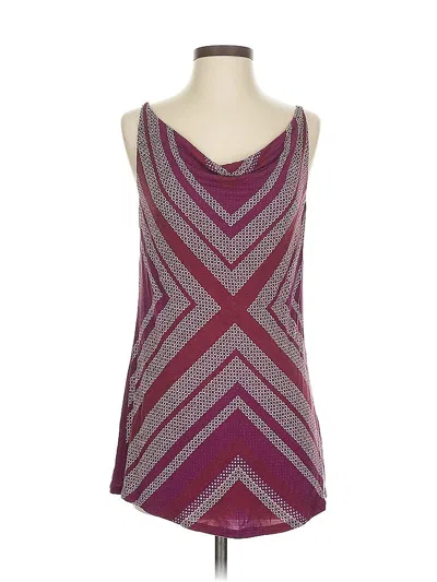 Pre-owned Cabi Tank Top Burgundy Strapless Neckline Tops