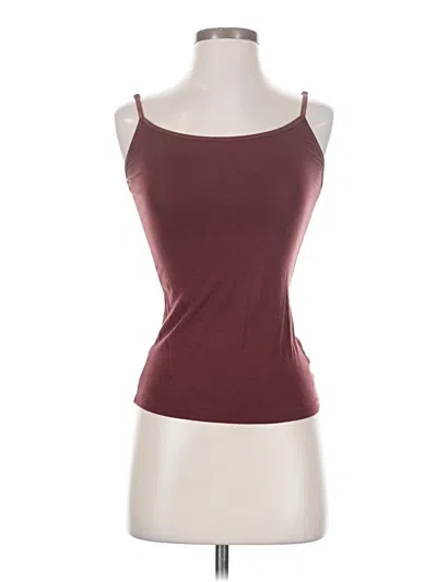 Pre-owned Cabi Tank Top Burgundy Strapless Neckline Tops