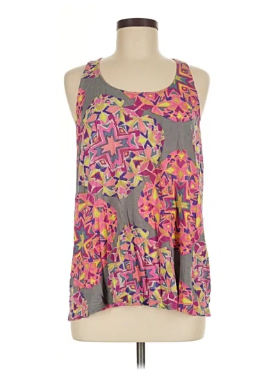 Pre-owned Cabi Tank Top Gray Halter Neckline Tops