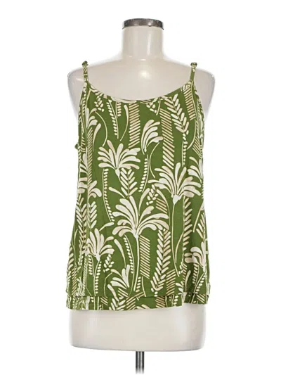 Pre-owned Cabi Tank Top Green Halter Neckline Tops