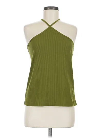 Pre-owned Cabi Tank Top Green Halter Neckline Tops