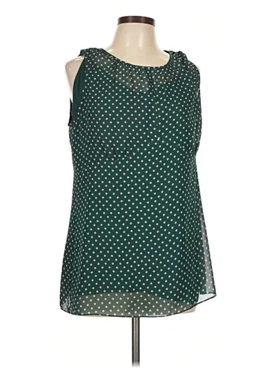 Pre-owned Cabi Tank Top Green Halter Neckline Tops