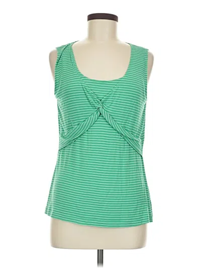 Pre-owned Cabi Tank Top Green Strapless Neckline Tops