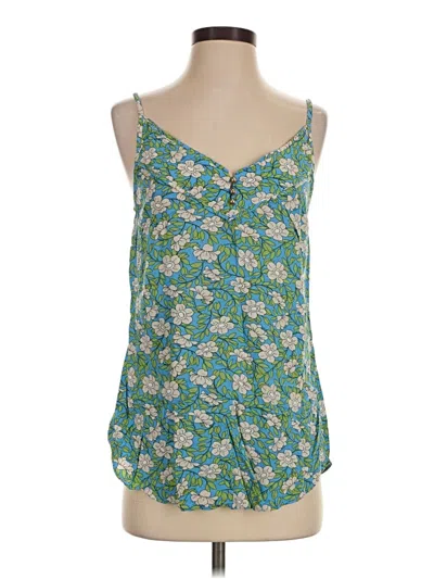 Pre-owned Cabi Tank Top Green Strapless Neckline Tops