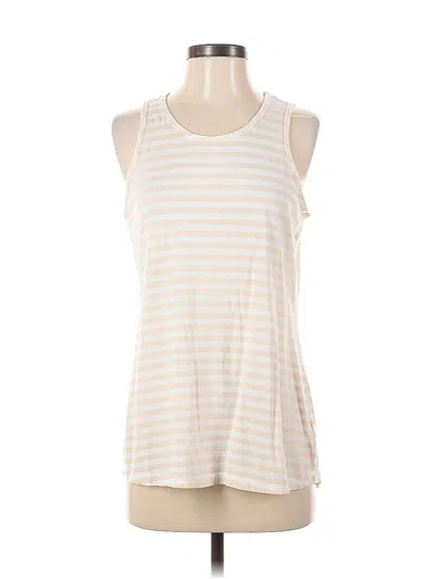 Pre-owned Cabi Tank Top Ivory Halter Neckline Tops In White