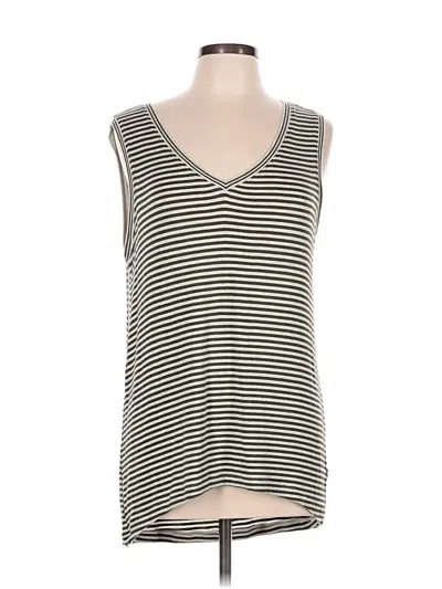 Pre-owned Cabi Tank Top Ivory Plunge Neckline Tops