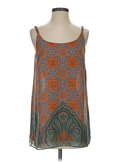 Pre-owned Cabi Tank Top Orange Halter Neckline Tops