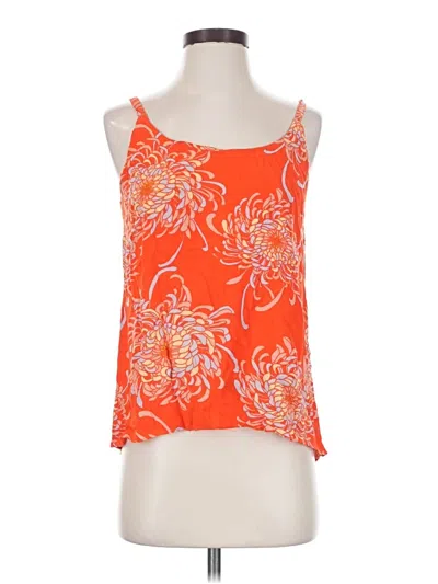 Pre-owned Cabi Tank Top Orange Halter Neckline Tops