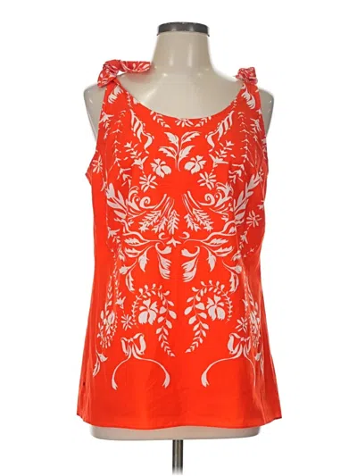 Pre-owned Cabi Tank Top Orange Halter Neckline Tops