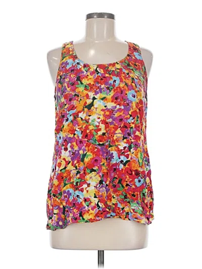 Pre-owned Cabi Tank Top Orange Halter Neckline Tops