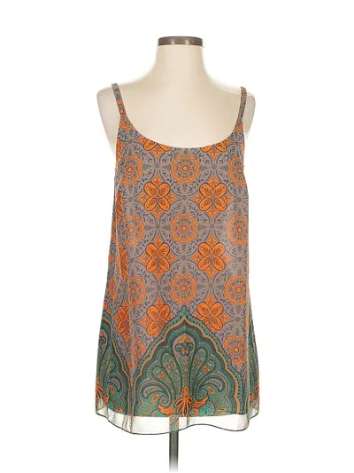 Pre-owned Cabi Tank Top Orange Square Neckline Tops