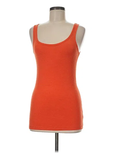Pre-owned Cabi Tank Top Orange Square Neckline Tops