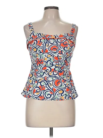 Pre-owned Cabi Tank Top Orange Strapless Neckline Tops