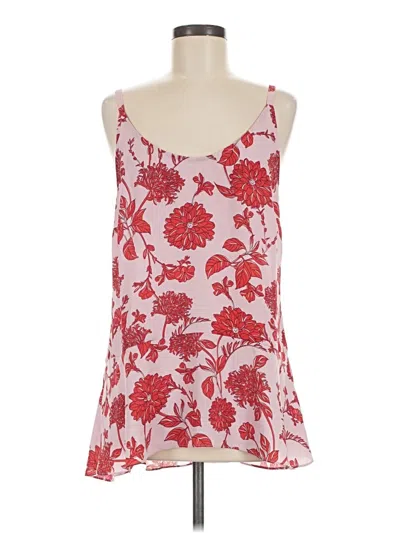Pre-owned Cabi Tank Top Red Halter Neckline Tops