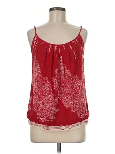 Pre-owned Cabi Tank Top Red Halter Neckline Tops