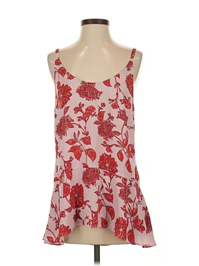 Pre-owned Cabi Tank Top Red Strapless Neckline Tops