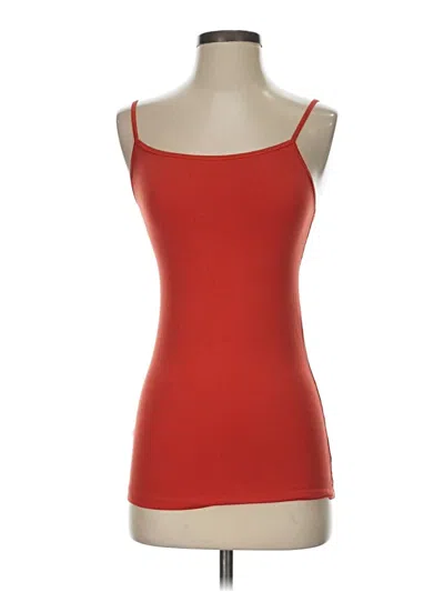 Pre-owned Cabi Tank Top Red Strapless Neckline Tops