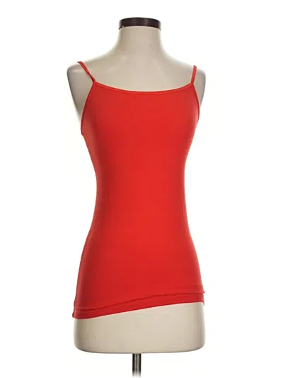 Pre-owned Cabi Tank Top Red Strapless Neckline Tops