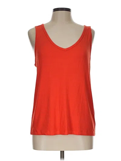 Pre-owned Cabi Tank Top Red Strapless Neckline Tops