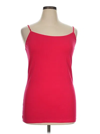 Pre-owned Cabi Tank Top Red Strapless Neckline Tops